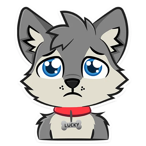 😔 Стикер «Lucky Da Wolf» для Telegram