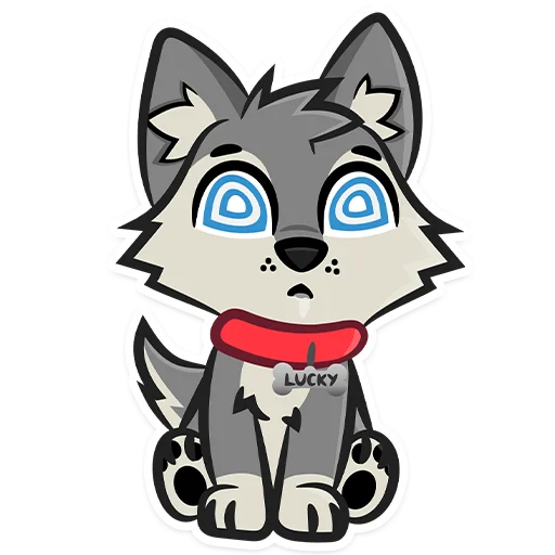 😵‍💫 Стикер «Lucky Da Wolf» для Telegram