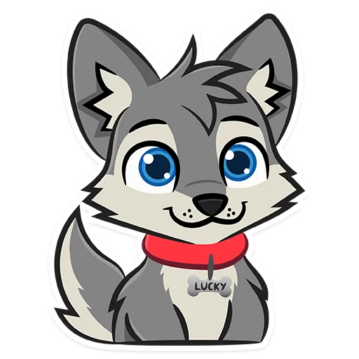 😄 Стикер «Lucky Da Wolf» для Telegram