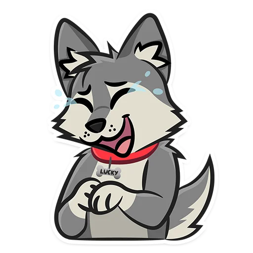 😆 Стикер «Lucky Da Wolf» для Telegram