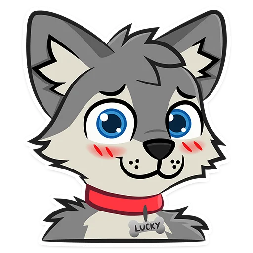 😊 Стикер «Lucky Da Wolf» для Telegram