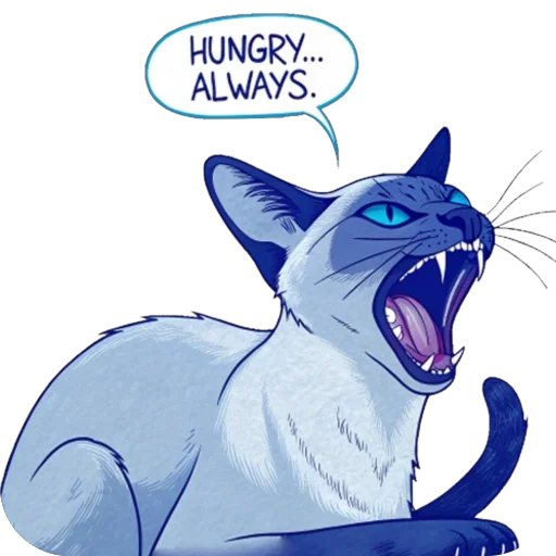 🤤 Стикер «Luna the Oriental Cat» для Telegram