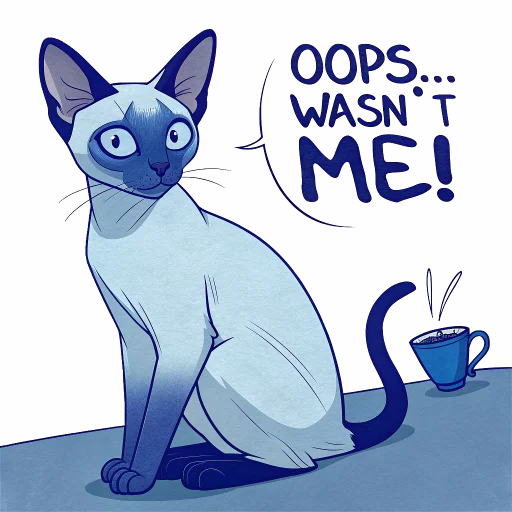 ☕ Стикер «Luna the Oriental Cat» для Telegram