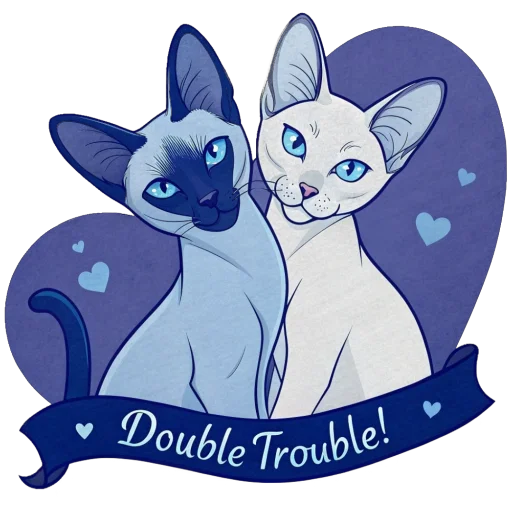 🥰 Стикер «Luna the Oriental Cat» для Telegram
