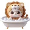 🛁 Эмодзи «Котята-львята» для Telegram