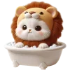 🛁 Эмодзи «Котята-львята» для Telegram