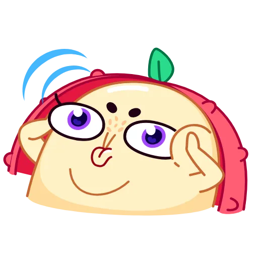 Стикер 8 Lychee Emoji