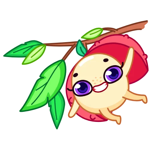 Стикер 5 Lychee Emoji