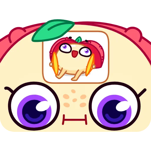 Стикер 13 Lychee Emoji