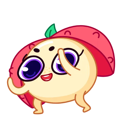 Стикер 23 Lychee Emoji