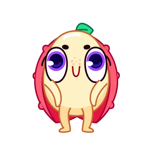 Стикер 2 Lychee Emoji