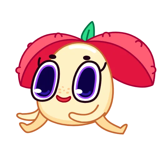 Стикер 6 Lychee Emoji