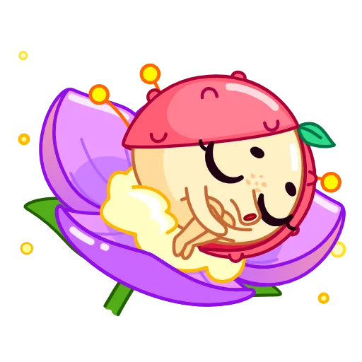 Стикер 9 Lychee Emoji