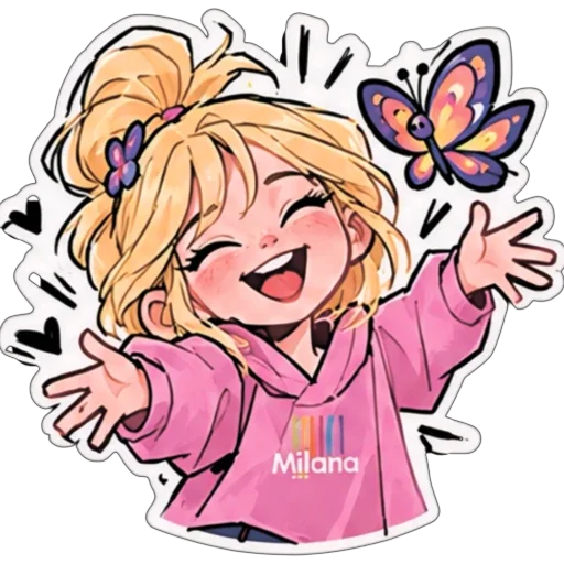 ❤ Стикер «МИЛАНА» для Telegram