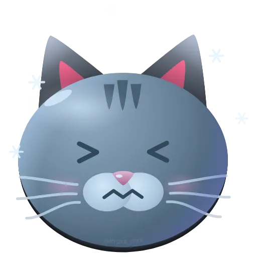 🥶 Эмодзи «Graphite Cat ‍⬛» для Telegram
