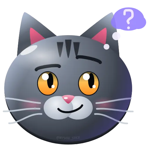 🤔 Эмодзи «Graphite Cat ‍⬛» для Telegram