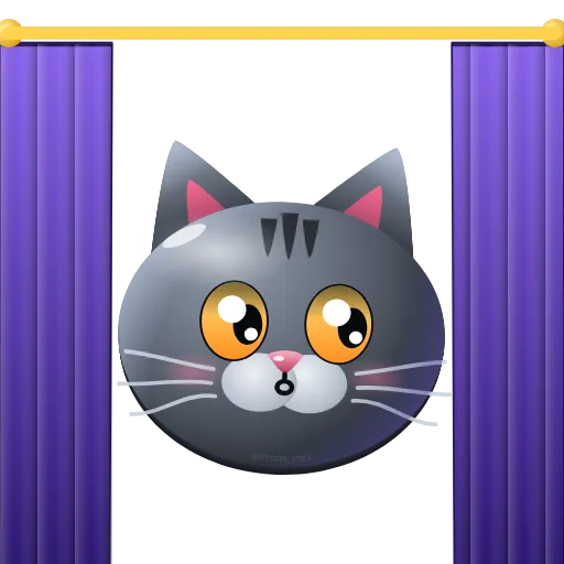 🎭 Эмодзи «Graphite Cat ‍⬛» для Telegram