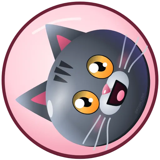 Стикерпак Graphite Cat ‍⬛ для Telegram