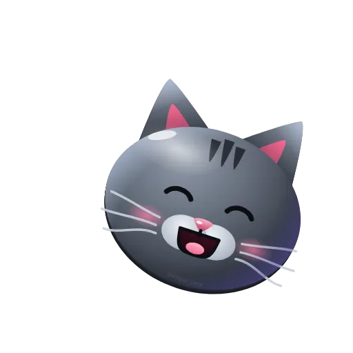 💨 Эмодзи «Graphite Cat ‍⬛» для Telegram