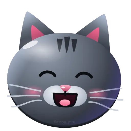 😸 Эмодзи «Graphite Cat ‍⬛» для Telegram