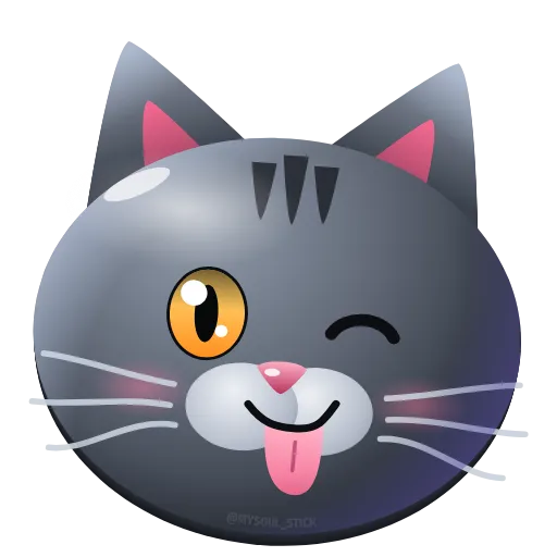 😜 Эмодзи «Graphite Cat ‍⬛» для Telegram