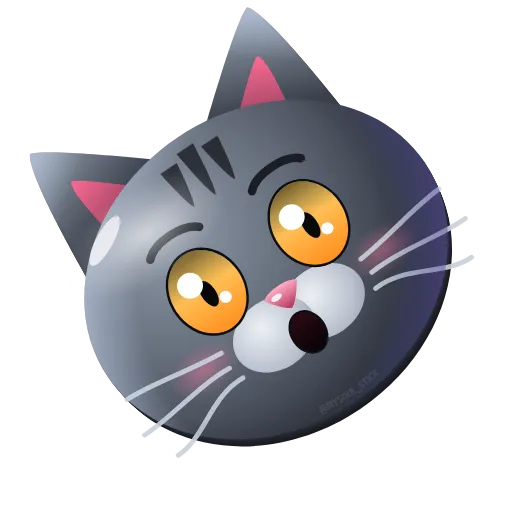 🙃 Эмодзи «Graphite Cat ‍⬛» для Telegram