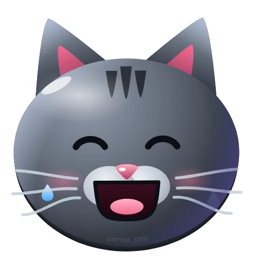 😂 Эмодзи «Graphite Cat ‍⬛» для Telegram