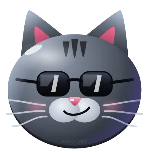 😎 Эмодзи «Graphite Cat ‍⬛» для Telegram