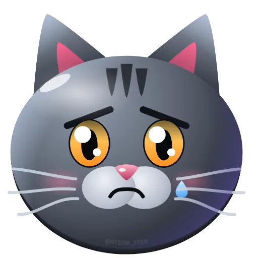 😢 Эмодзи «Graphite Cat ‍⬛» для Telegram