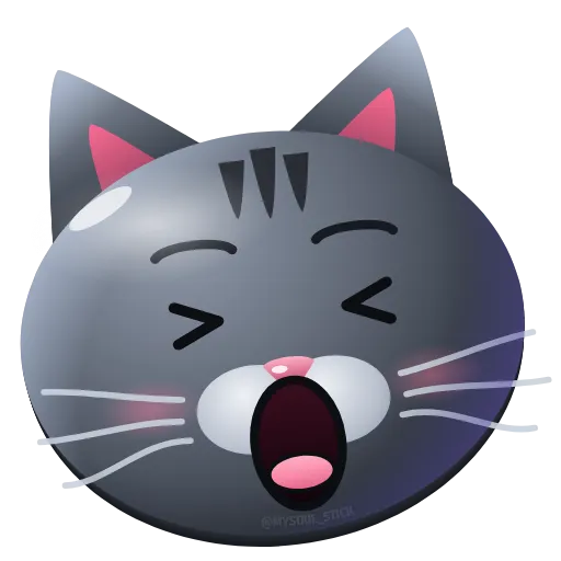 🥱 Эмодзи «Graphite Cat ‍⬛» для Telegram