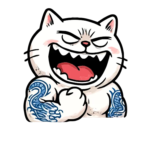 Стикер 14 Boss Cat