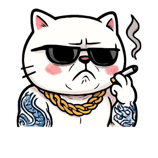Стикер 8 Boss Cat