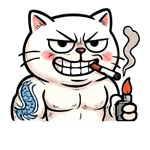 Стикер 12 Boss Cat