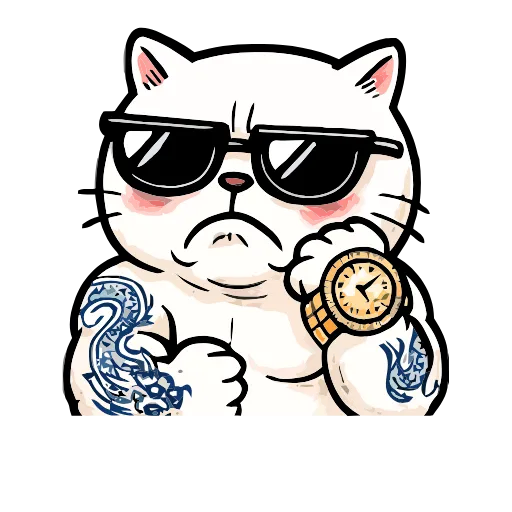 Стикер 19 Boss Cat