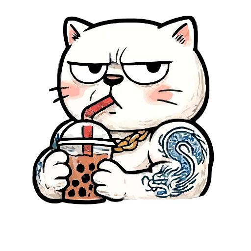 Стикер 24 Boss Cat