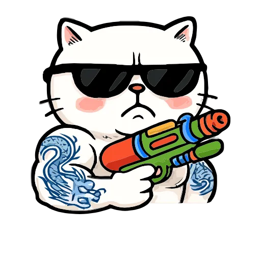 Стикер 7 Boss Cat