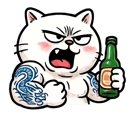Стикер 10 Boss Cat