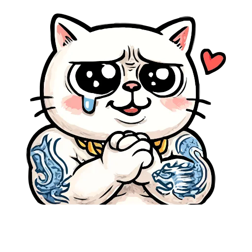 Стикер 23 Boss Cat