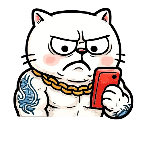 Стикер 13 Boss Cat