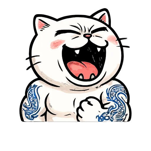 Стикер 22 Boss Cat
