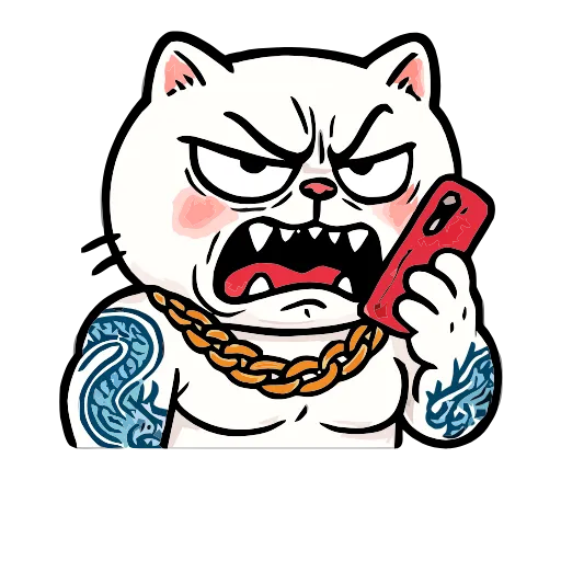 Стикер 6 Boss Cat