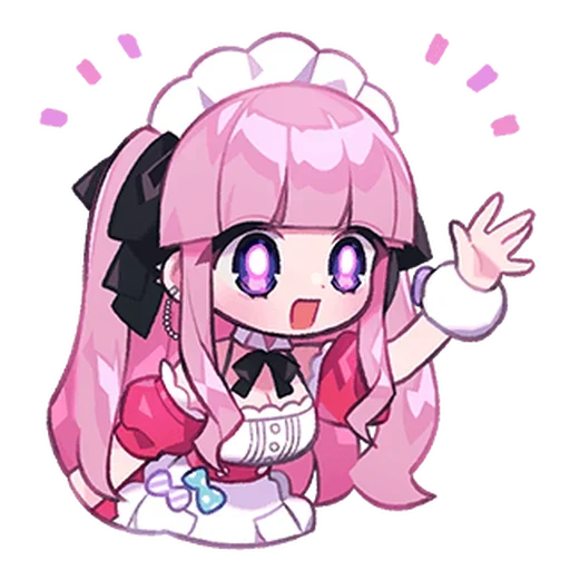 Стикерпак Cute Maid для Telegram