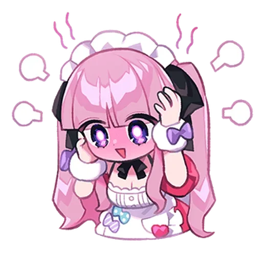 🍮 Стикер «Cute Maid» для Telegram