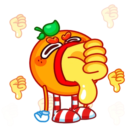 👎 Эмодзи «Мандариныч» для Telegram