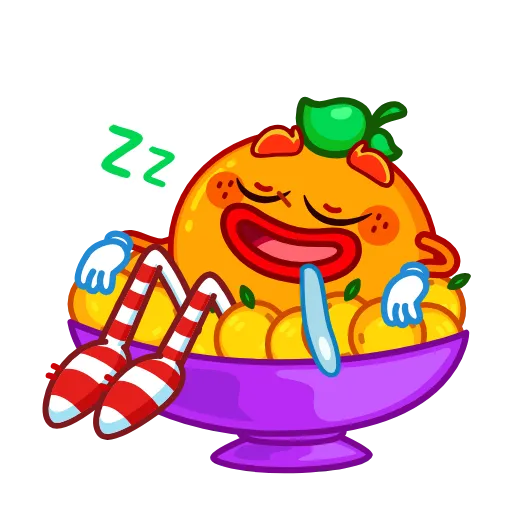 😴 Эмодзи «Мандариныч» для Telegram