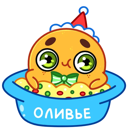 Стикер 14 Новогодняя Мандаринка