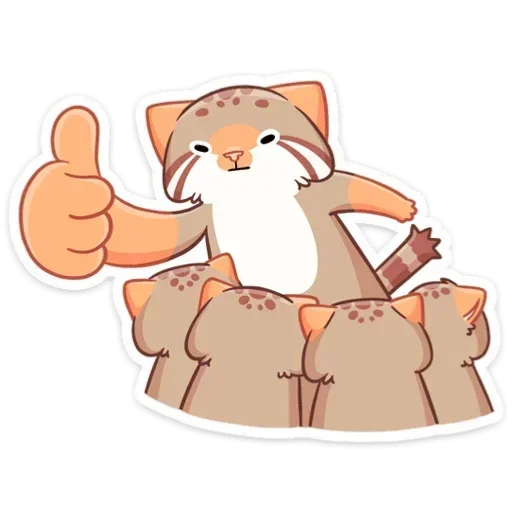 👍 Стикер «Манул Ур без надписей» для Telegram