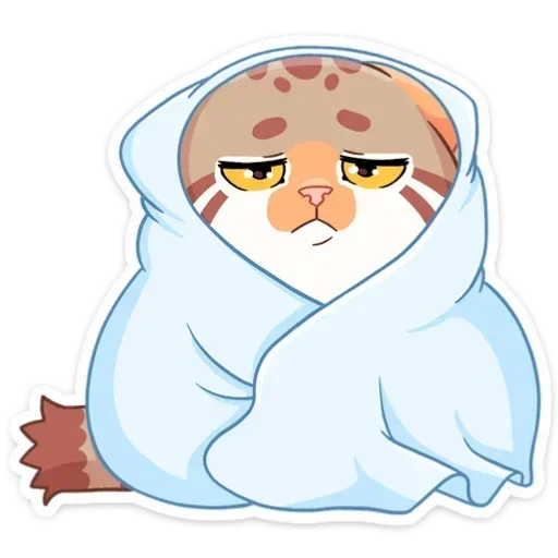 😔 Стикер «Манул Ур без надписей» для Telegram