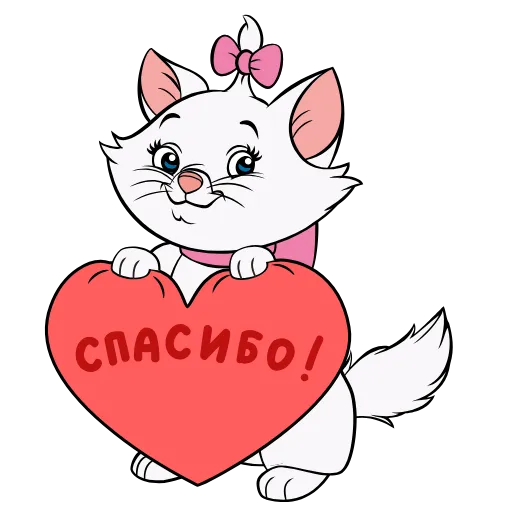 Стикер 28 Кошечка Мари