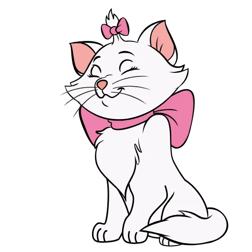 Стикер 10 Кошечка Мари